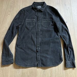 All Saints Charcoal Casual Button Down Size Medium